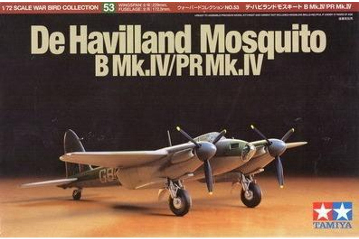 Tamiya 1:72 DeHavilland Mosquito B MkIV/PR MkIV Plastic Model Kit Tamiya