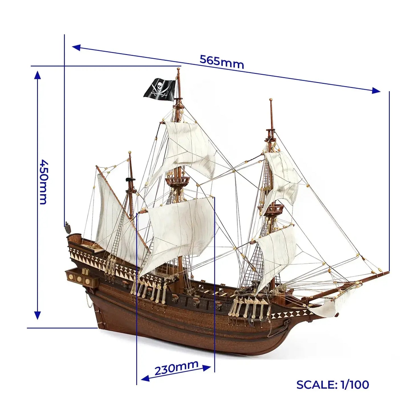 OcCre 1/100 Buccaneer Wooden Model Ship Kit Occre