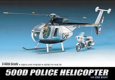 Academy 1/48 Hughes 500D Police Helicopter Plastic Model Kit Academy