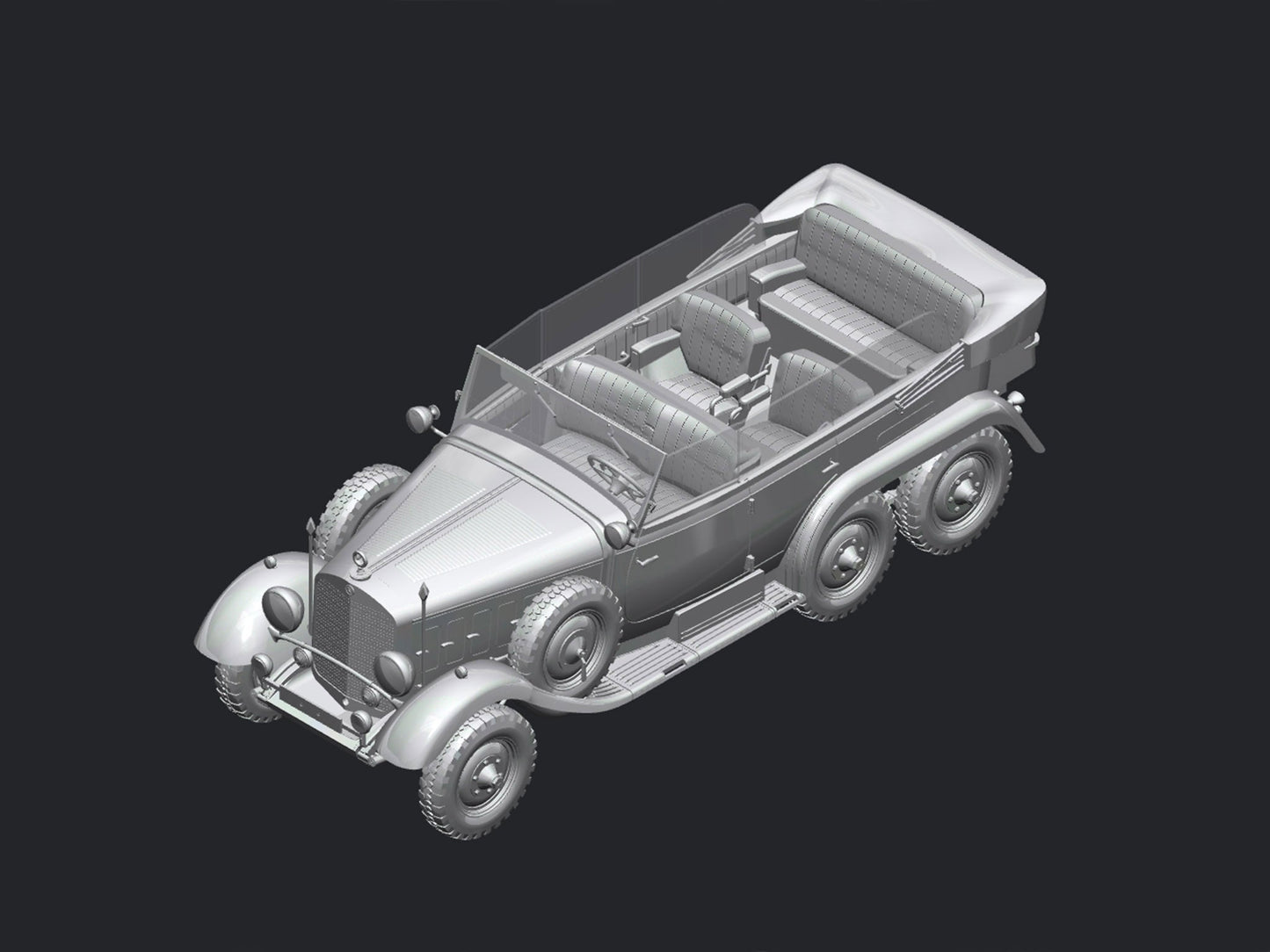 ICM 1:24 Typ G4 (1935 production) German Personal Car Plastic Model Kit ICM