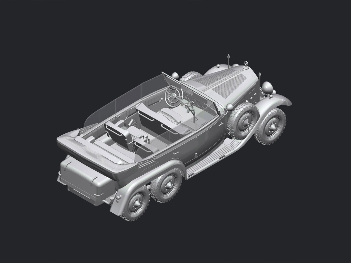 ICM 1:24 Typ G4 (1935 production) German Personal Car Plastic Model Kit ICM