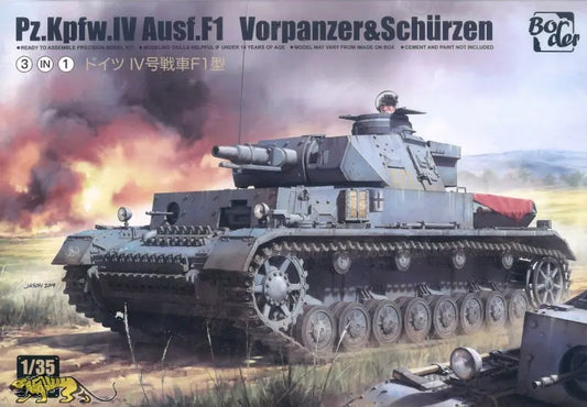 Border Model 1/35 Panzer IV F1 Vorpanzer & Schuzen Plastic Model Kit Border Model