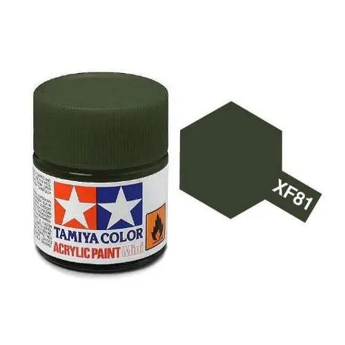 Tamiya Color Acrylic Paint XF-81 Dark Green 2 (RAF) 10ml Tamiya