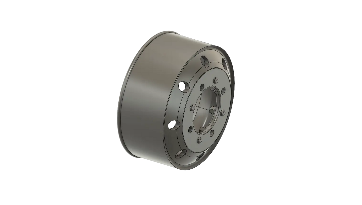 1:24 19.5" Wheel rim Tyre and disc brake Hub 1 x axle set 3D Print File Download Franklin Hobbies Resin Parts