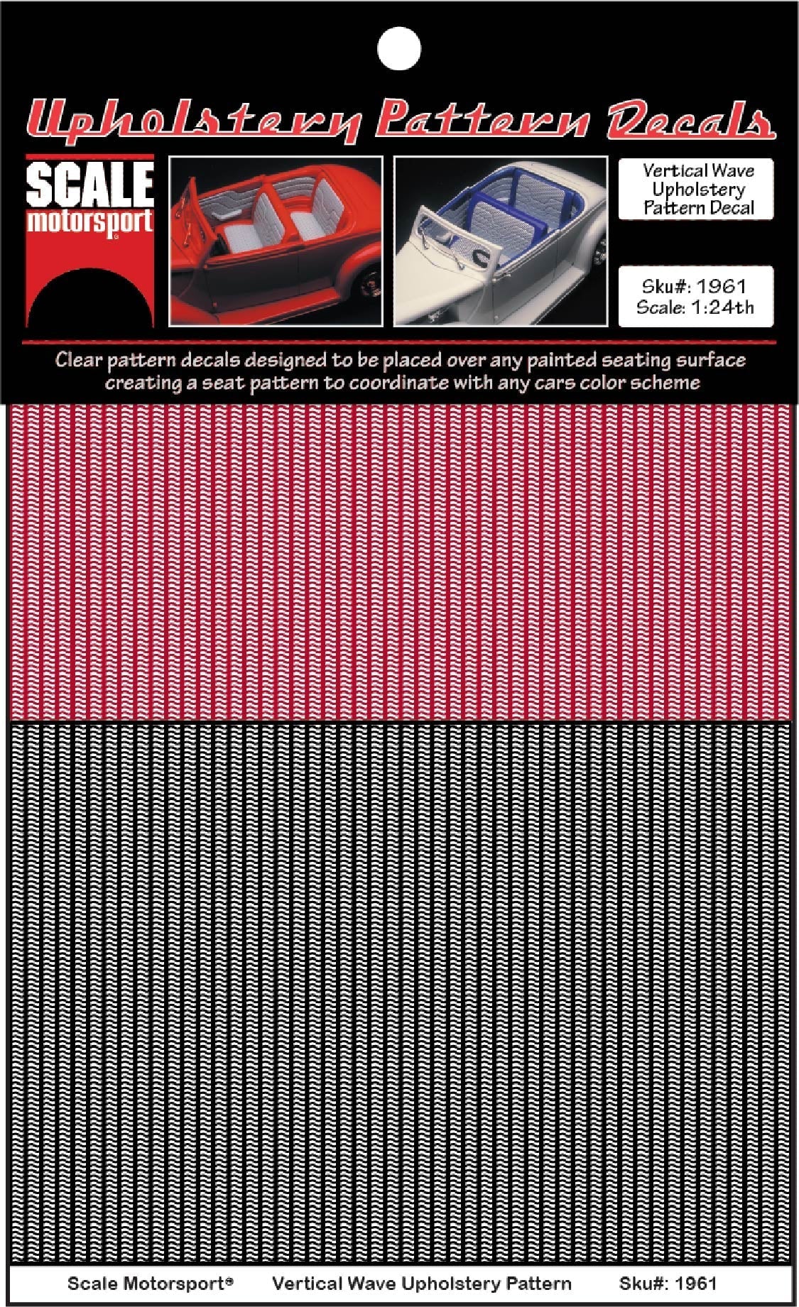 Scale Motorsport 1/24 Vertical Wave Upholstery Decal Scale Motorsport