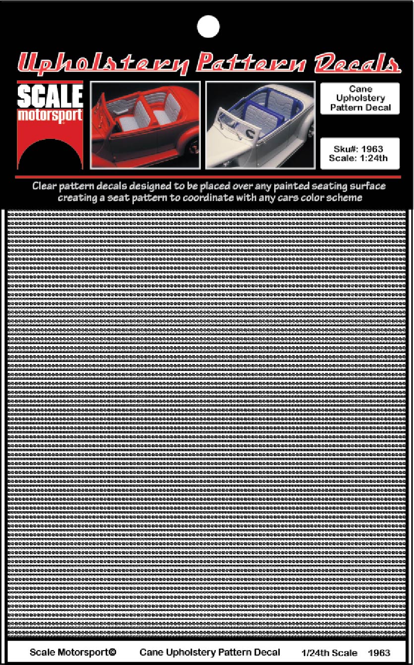 Scale Motorsport 1/24 Cane Upholstery Decal Scale Motorsport