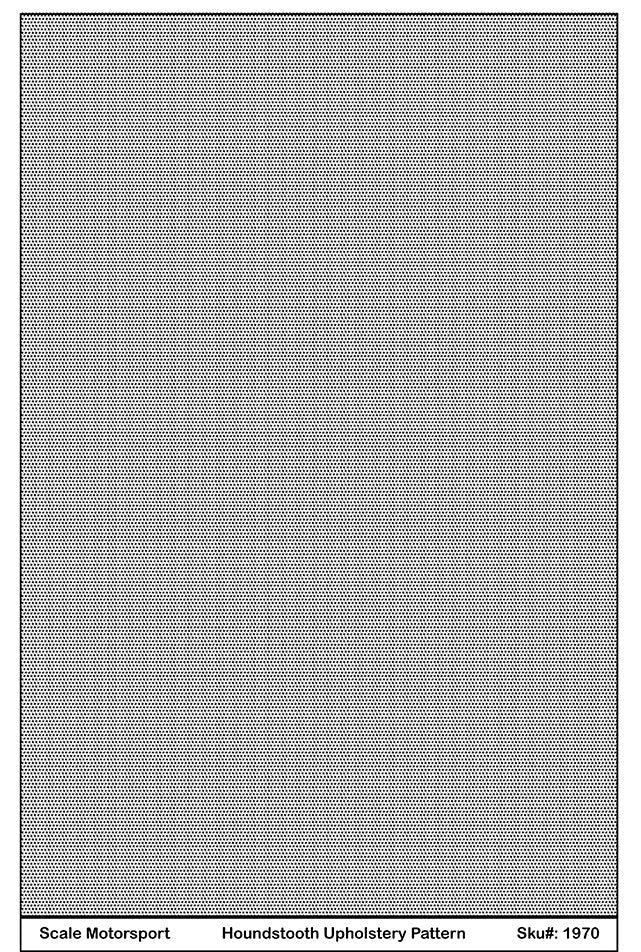 Scale Motorsport 1/24 Houndstooth Upholstery Decal Scale Motorsport