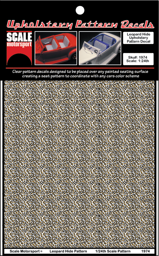 Scale Motorsport 1/24 Leopard Hide Upholstery Decal Scale Motorsport