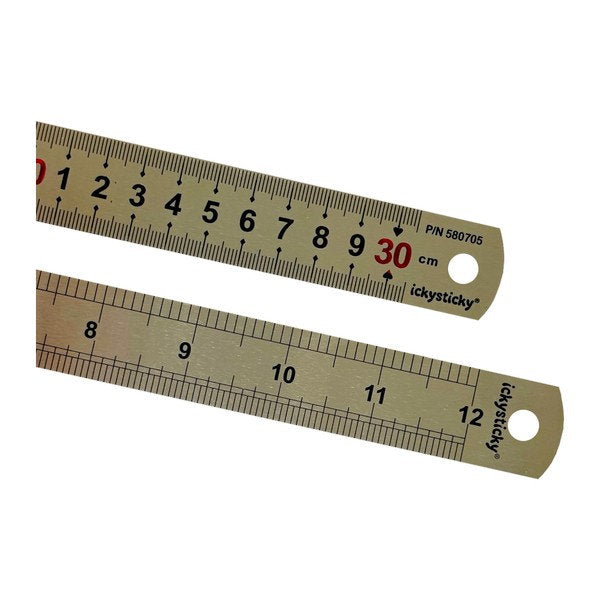 Ickysticky 300mm Stainless Steel Ruler (Thick)