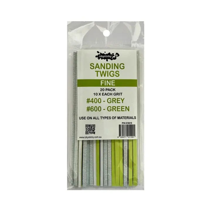 Ickysticky Sanding Twigs Fine 20 pack IckySticky