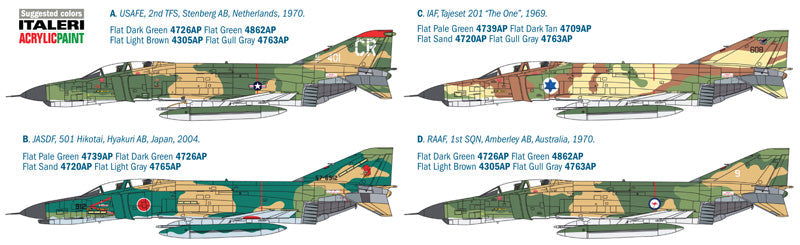 Italeri 1/48 F-4E PHANTOM II Plastic Model Kit Italeri