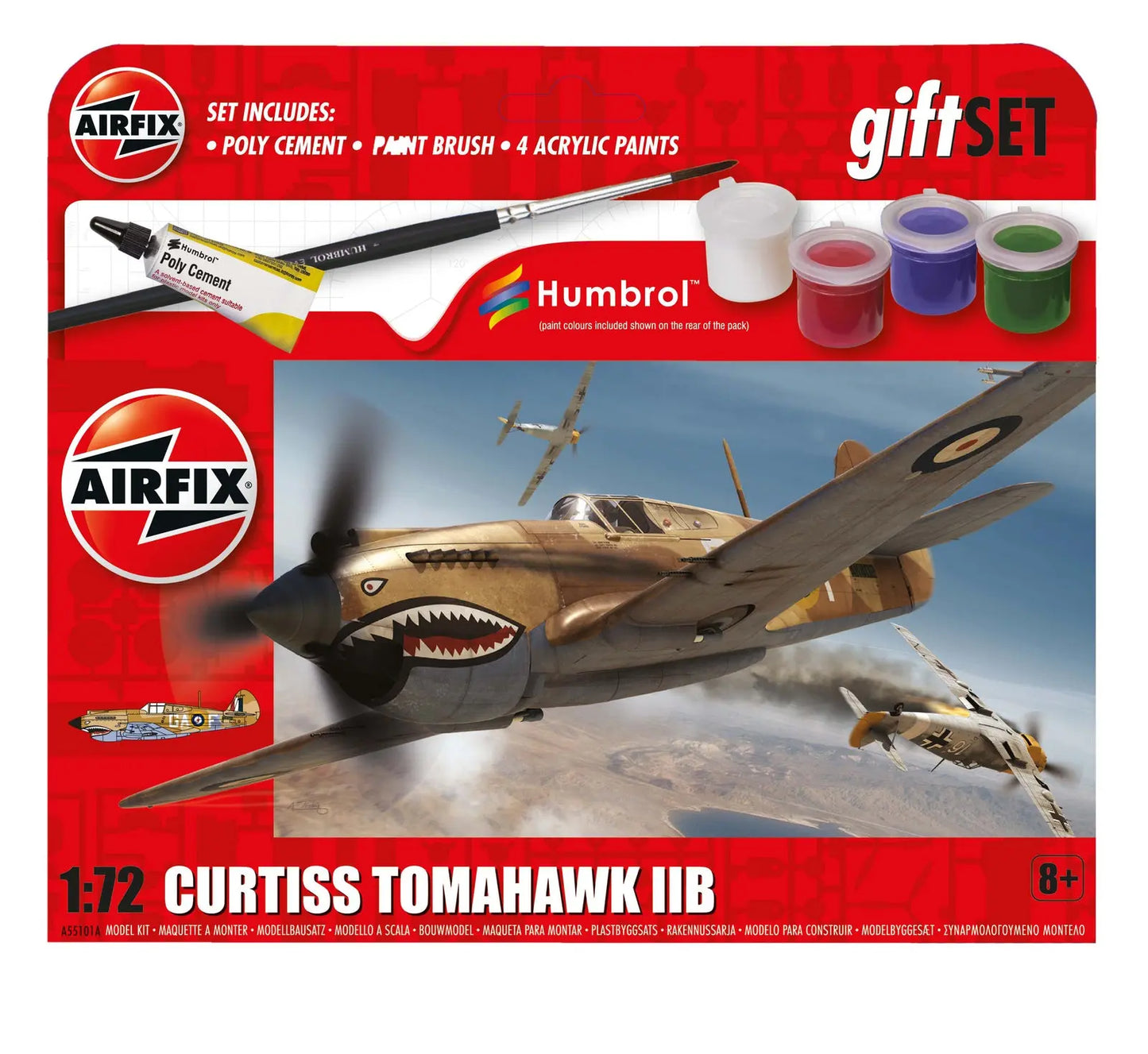 Airfix 1/72 Curtiss Tomahawk IIB Gift Set Airfix