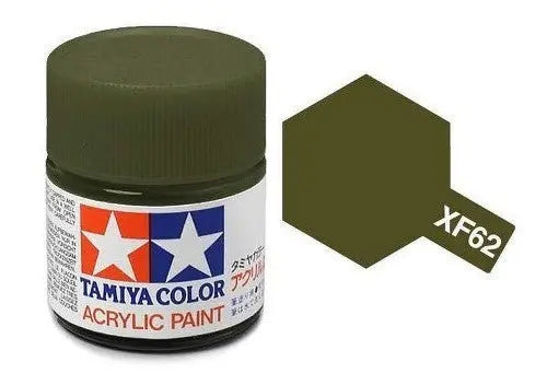 Tamiya Color Acrylic Paint XF-62 Olive Drab 10ml Tamiya