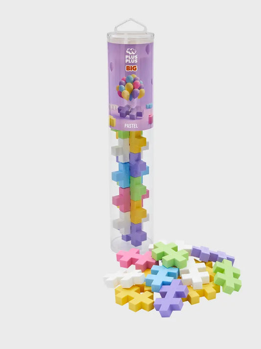 Plus Plus Big Pastel Colourmix 15pc Tube Plus Plus