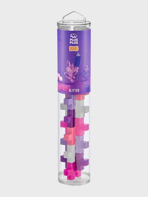 Plus Plus Big Giltter Colourmix 15pc Tube Plus Plus