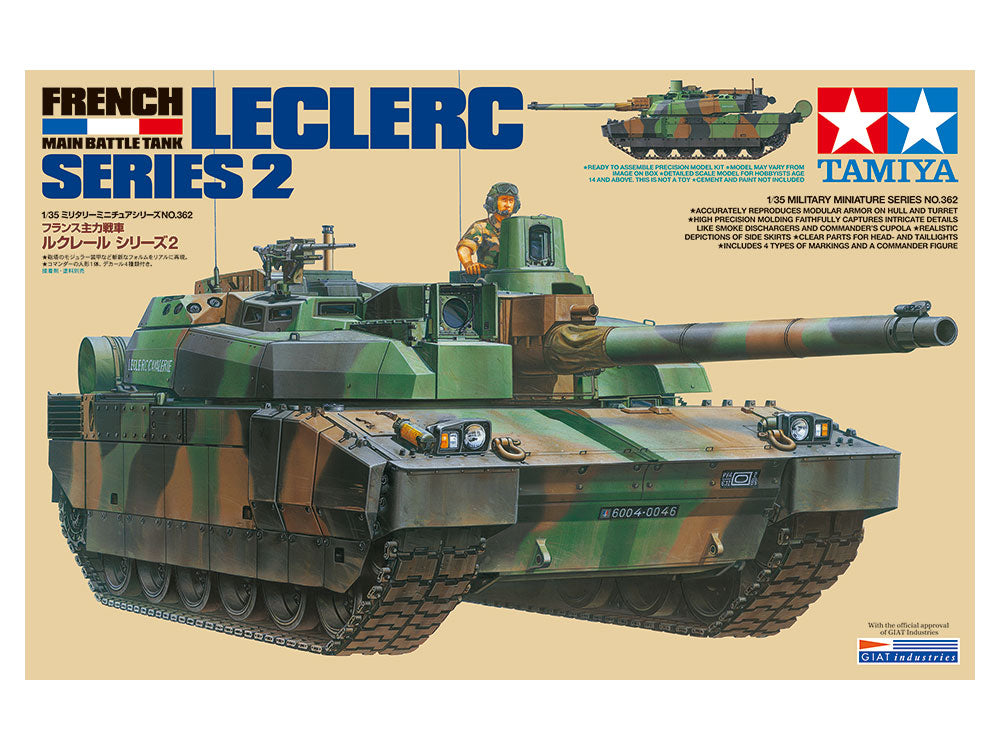 Tamiya 1:35 French Main Battle Tank Leclerc Series 2 Plastic Model Kit Tamiya