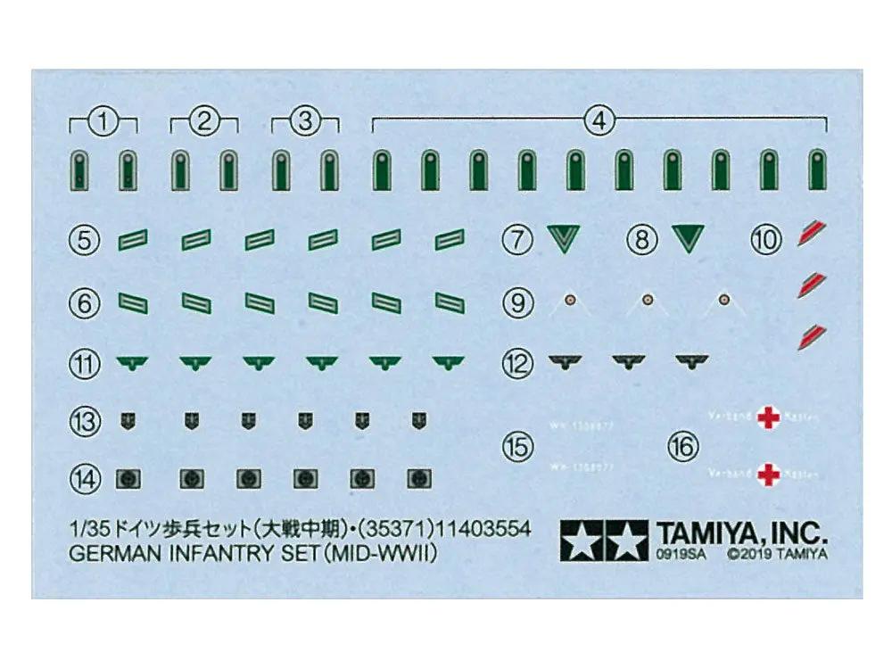 Tamiya 1:35 GERMAN INFANTRY SET (MID-WWII) Plastic Model Kit