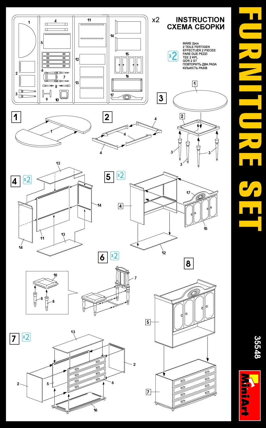 Miniart 1:35 Furniture set MiniArt