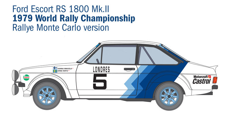 Italeri 1:24 FORD ESCORT RS1800 Mk.II Plastic Model Kit Italeri