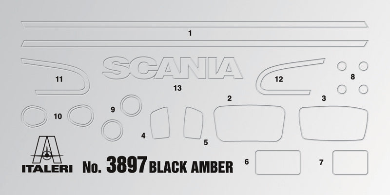 Italeri 1/24 SCANIA R730 ''BLACK AMBER'' Plastic Model Kit Italeri