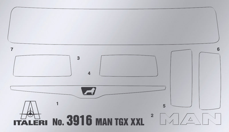 Italeri 1/24 MAN TGX XXL D38 Plastic Model Kit Italeri