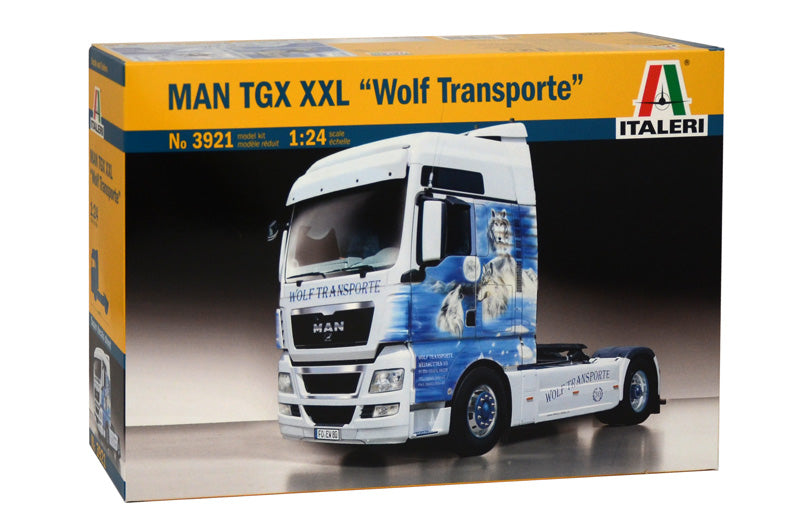 Italeri 1/24 MAN TGX XXL "WOLF TRANSPORTE" Plastic Model Kit Italeri