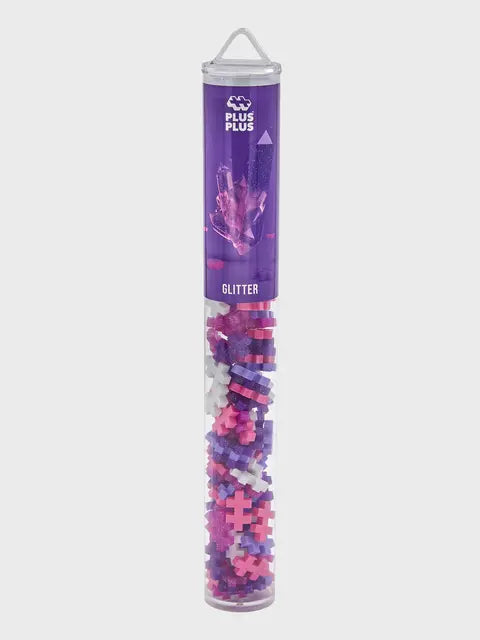 Plus Plus Glitter Colourmix 100pce Tube Plus Plus