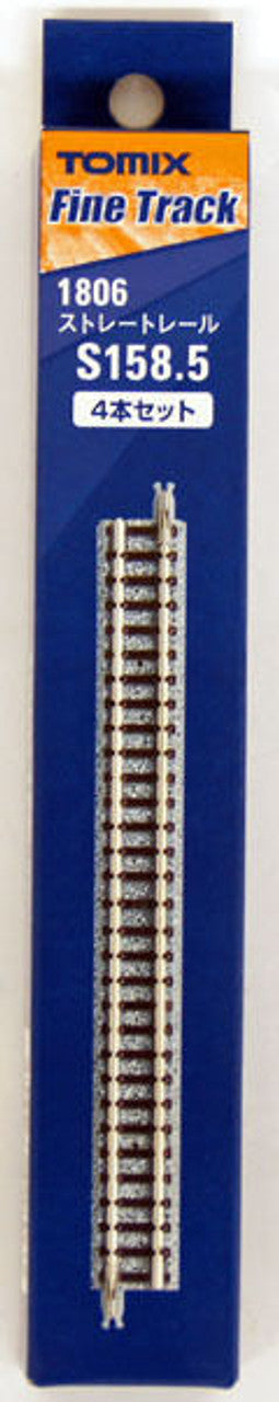 Tomix 1806 158.5mm Straight Track S158.5 (4 pieces) (N scale) Tomix