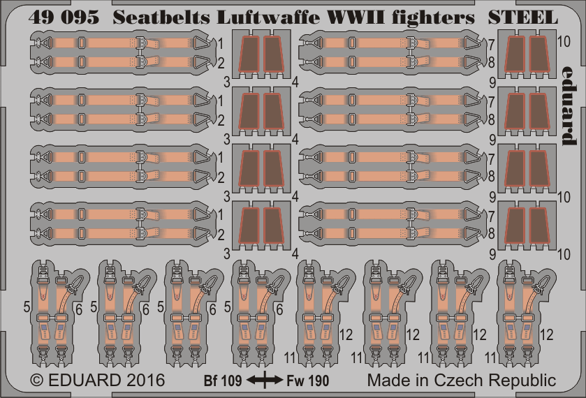 Eduard 1/48 Seatbelts WWII Axis AF Steel Big Ed Eduard