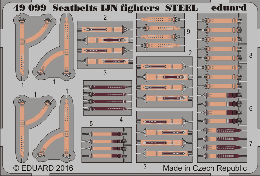 Eduard 1/48 Seatbelts WWII Axis AF Steel Big Ed Eduard