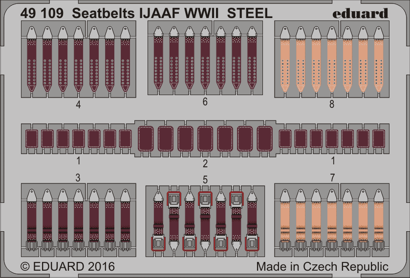 Eduard 1/48 Seatbelts WWII Axis AF Steel Big Ed Eduard