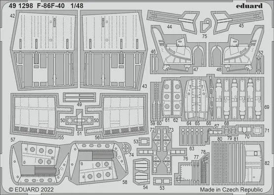 Eduard 1/48 F-86F-40 Sabre Photo etched parts Eduard