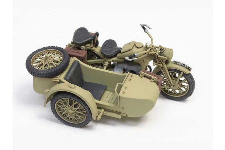 Tamiya 1:35 German KS600 Motorcycle with Sidecar Plastic Model Kit Tamiya