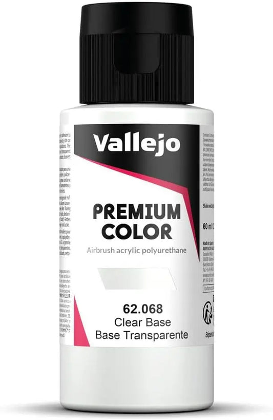 Vallejo Premium Colour Clear Base 60 ml Acrylic Airbrush Paint Vallejo