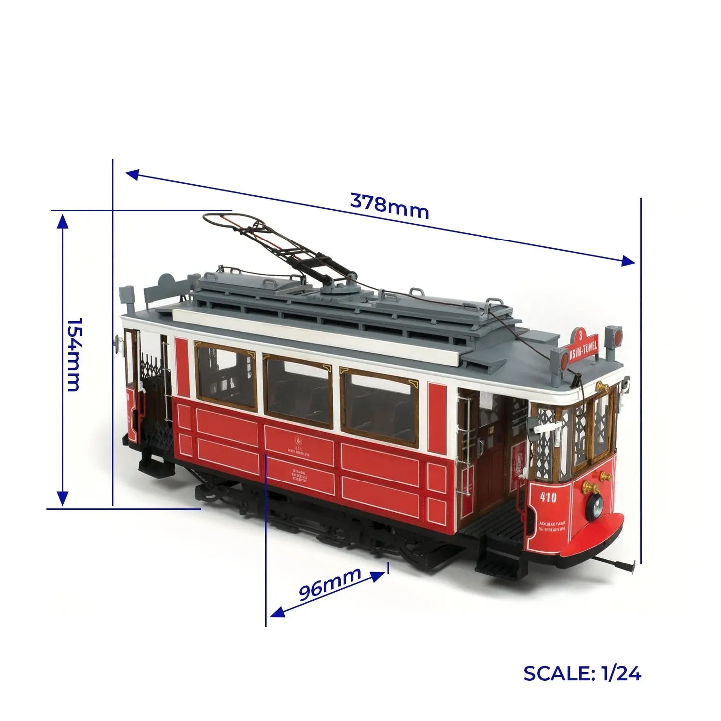 OcCre 1/24 Istanbul Tram Model Kit Occre