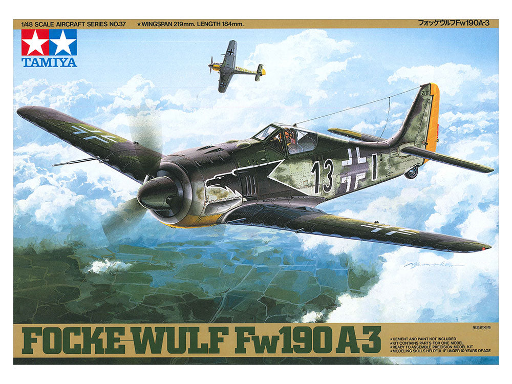 Tamiya 1/48 Focke Wulf 190-A3 Plastic Model Kit Tamiya