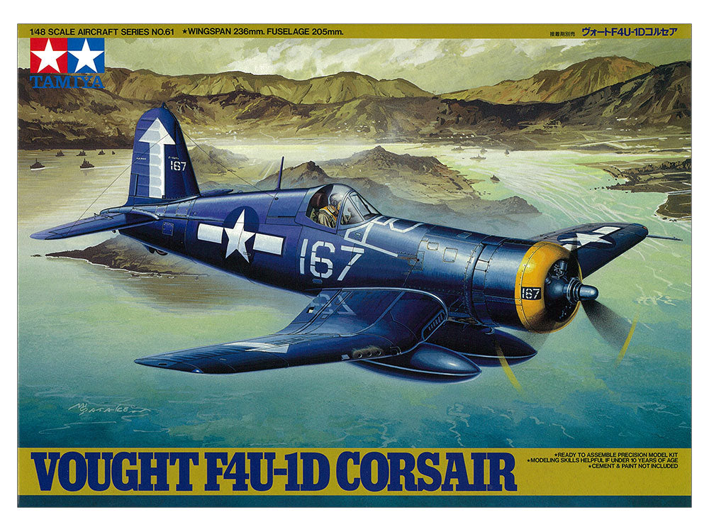 Tamiya 1:48 Vought F4U-1D Corsair Plastic Model Kit Tamiya