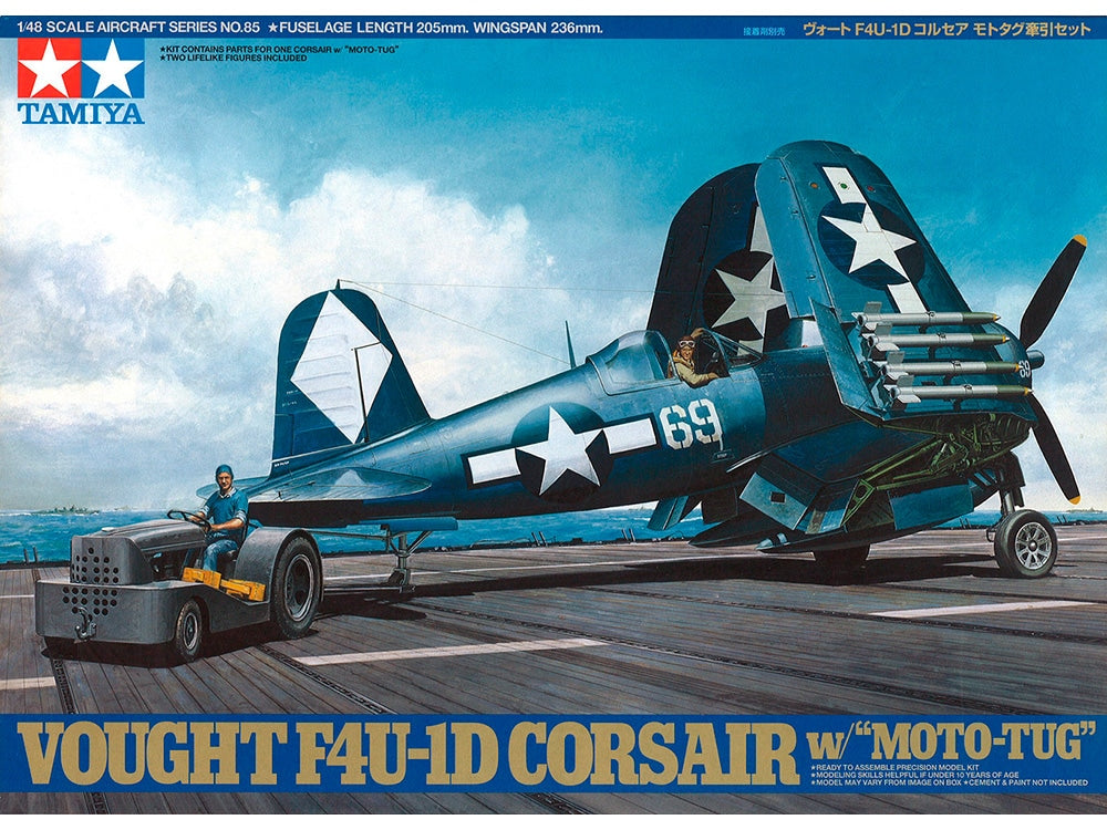 Tamiya 1:48 Vought F4U-1D Corsair with Moto-Tug