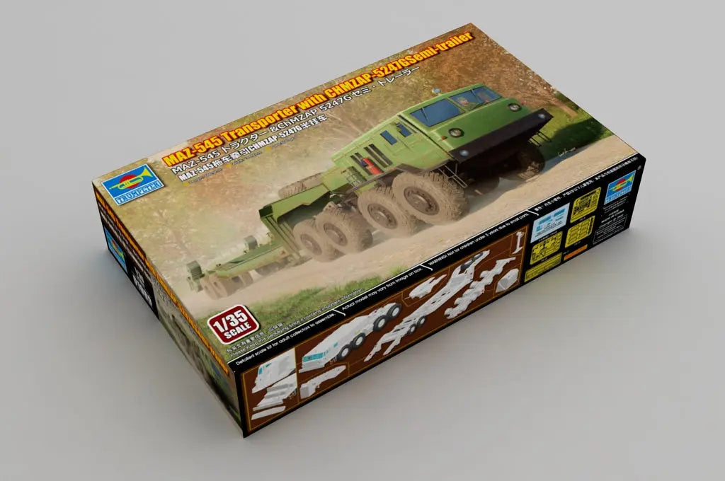 Trumpeter 1/35 MAZ-545 Transporter with CHMZAP-5247G Semi-trailer Plastic Model Kit - Franklin Hobbies Ltd