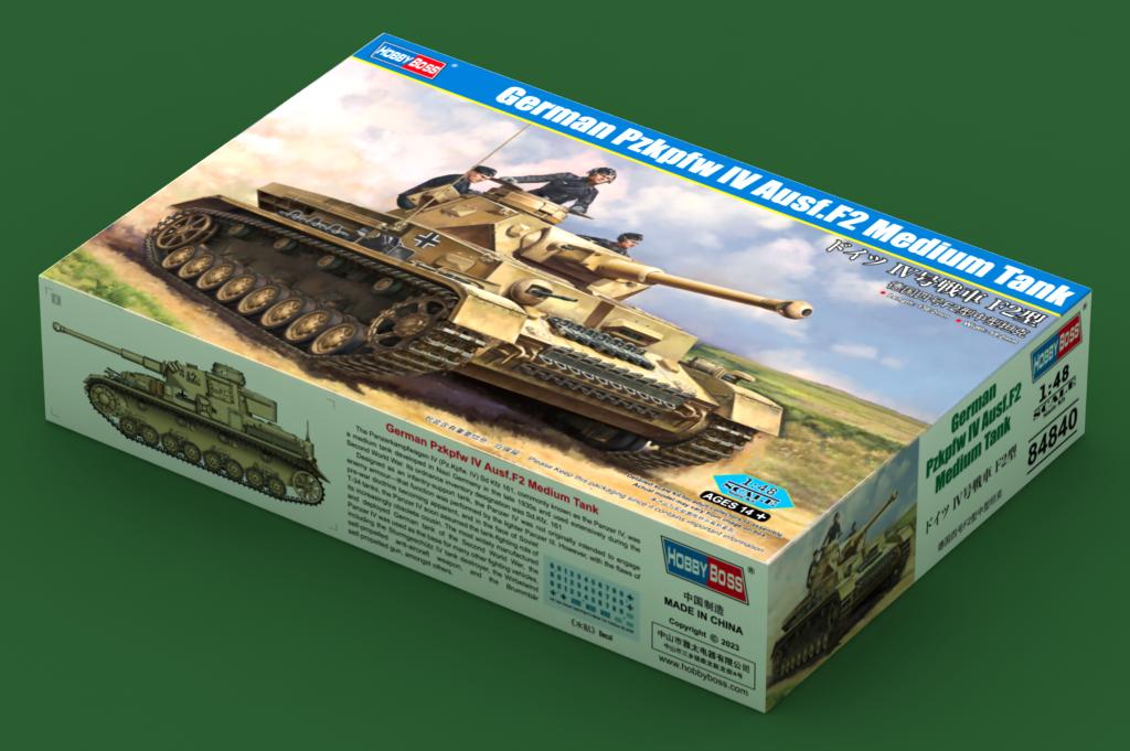 HobbyBoss 1/48 German Pzkpfw IV Ausf.F2 Medium Tank Plastic Model Kit