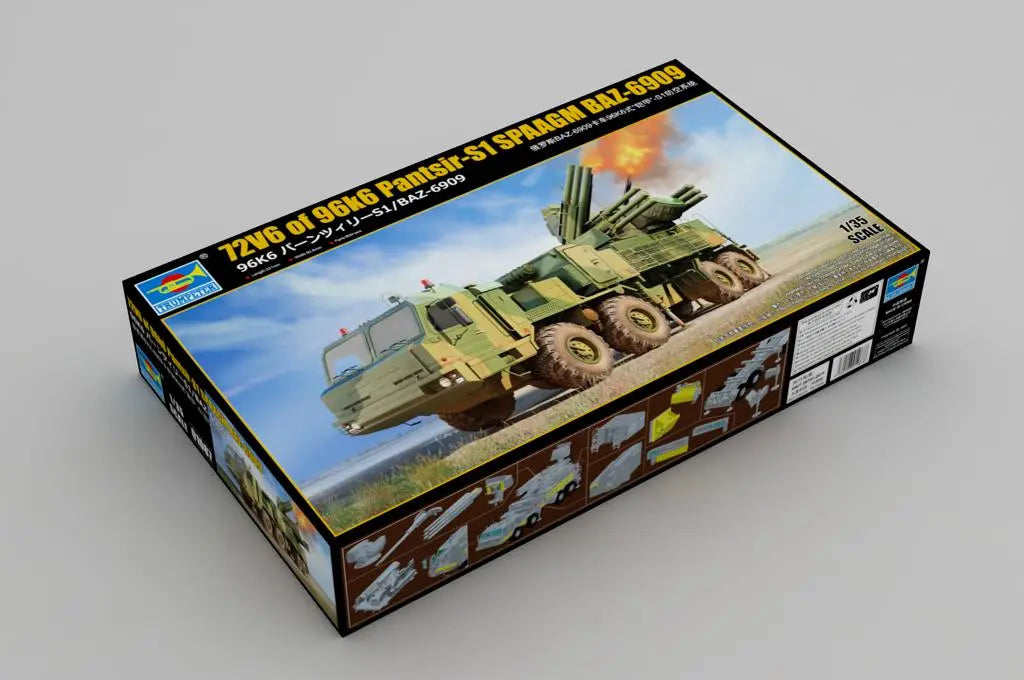 Trumpeter 1/35 72V6 of 96k6 Pantsir-S1 SPAAGM BAZ-6909 Plastic Model Kit Trumpeter