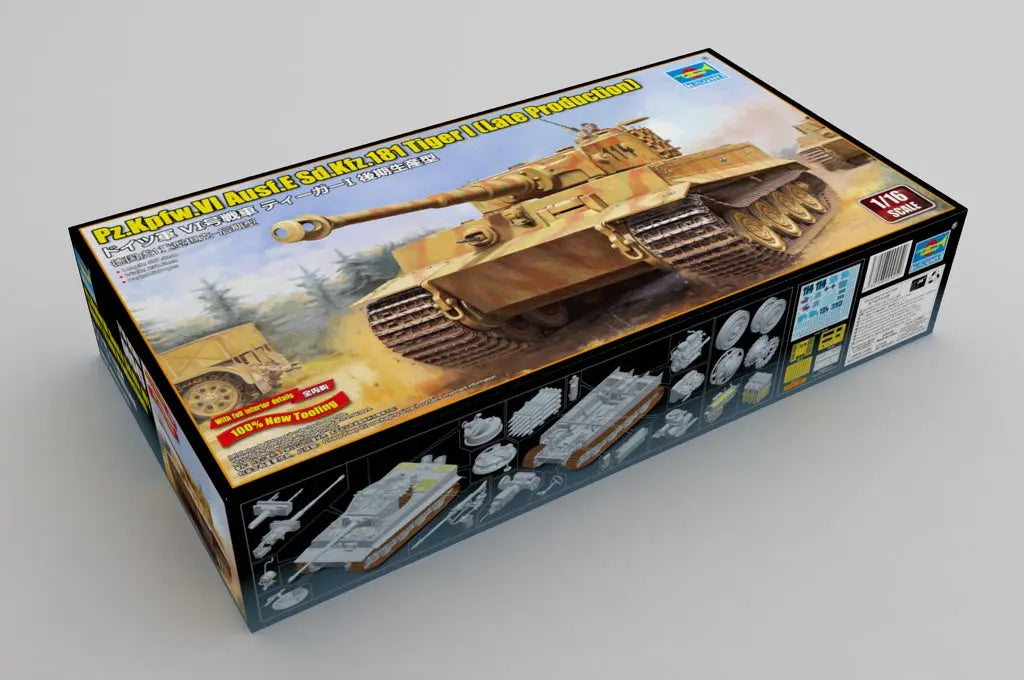 Trumpeter 1/16 Pz.Kpfw.VI Ausf.E Sd.Kfz. 181 Tiger I Late Production Plastic Model Kit Trumpeter