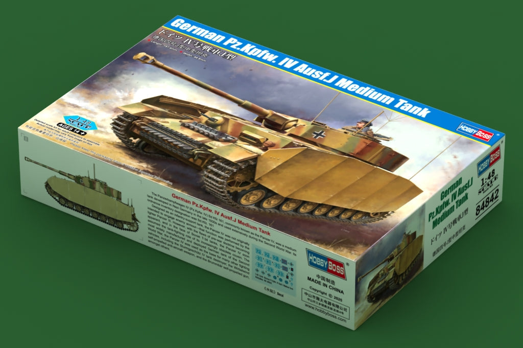 HobbyBoss 1/48 German Pz.Kpfw. IV Ausf.J Medium Tank Plastic Model Kit HobbyBoss