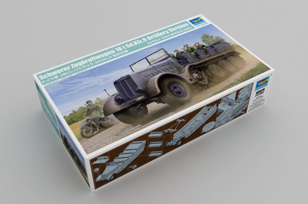 Trumpeter 1/35 Schwerer Zugkraftwagen 18 t Sd.Kfz.9 Artillery Version Plastic Model Kit Trumpeter