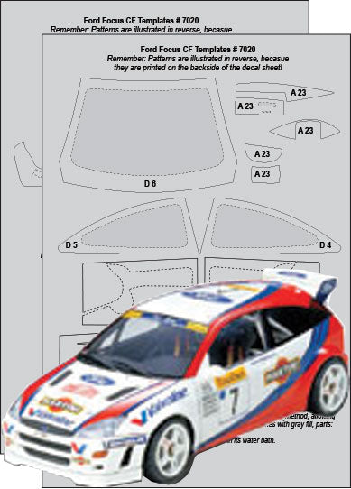 Scale Motorsport 1:24 Ford Focus WRC Carbon Fiber Template Set Scale Motorsport