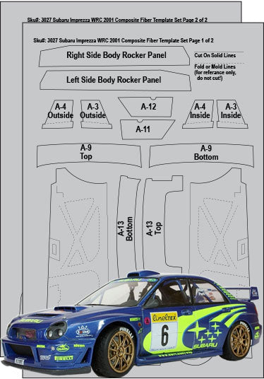 Scale Motorsport 1:24 Subaru WRC 2001 Carbon Fibre Template Set Scale Motorsport