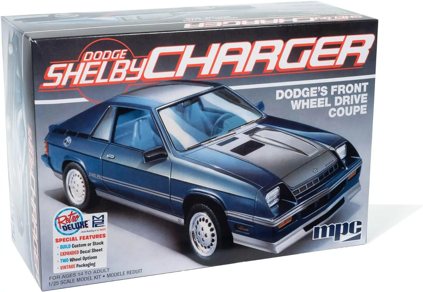 MPC 1/25 1986 Dodge Shelby Charger Plastic Model Kit MPC