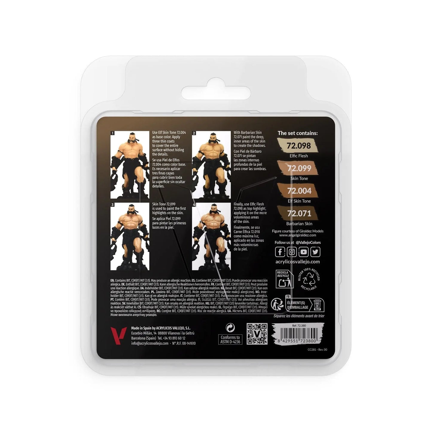 Vallejo Game Color Tanned Skin Acrylic Paint Set Vallejo