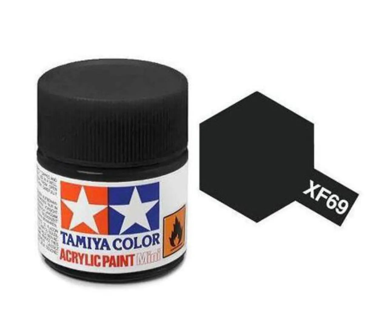 Tamiya Color Acrylic Paint XF-69 Nato Black 10ml Tamiya