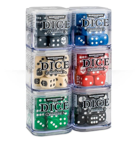 Warhammer 40000 Plastic Dice Set Various Colours Games Workshop